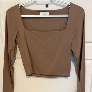 Babaton Taupe Long Sleeve Top